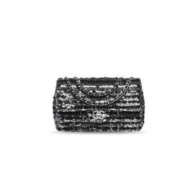 CHANEL MINI SEQUINED LEATHER FLAP BAG AS6171 (20*15*7cm)